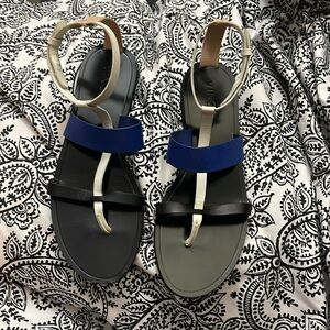 Vince Santa Cruz strappy sling back Leather Thong Sandal